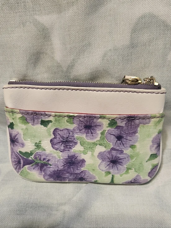 Dooney and Bourke Purple Petunia Mini Barrel Bag, Large Slim Wristlet, Coin Case - Picture 11 of 12